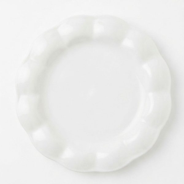 Dinner Plate Round Flower Black Rim 10