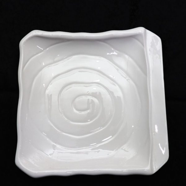 Dinner Plate Square Spiral 10 Inches